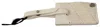 Gf Ferre' Luggage Tag Branded Leather Patterned Men's Keychain In Beige
