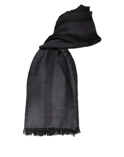 GF FERRE' WOOL VISCOSE FOULARD PATTERNED MEN'S SCARF