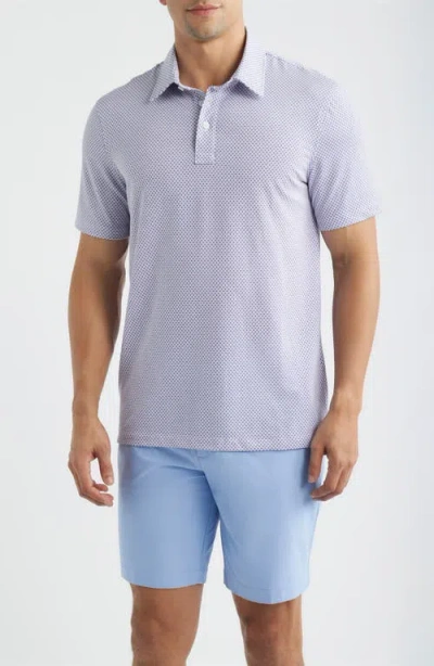 G/fore All Play Mosaic Print Performance Golf Polo In Purple