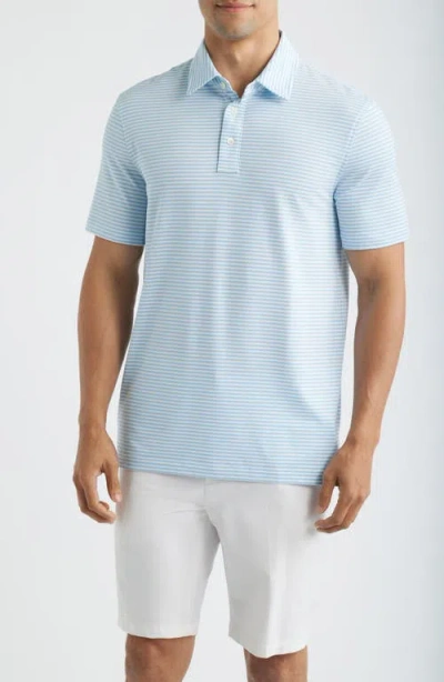 G/fore All Play Stripe Performance Golf Polo In Blue