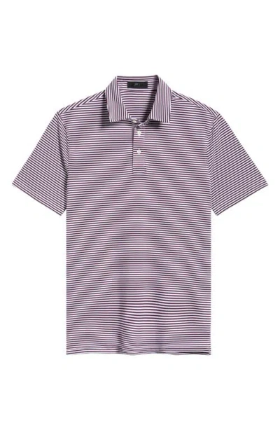 G/fore All Play Stripe Performance Golf Polo In Purple
