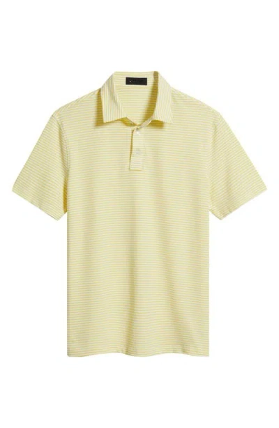 G/fore All Play Stripe Performance Golf Polo In Yellow