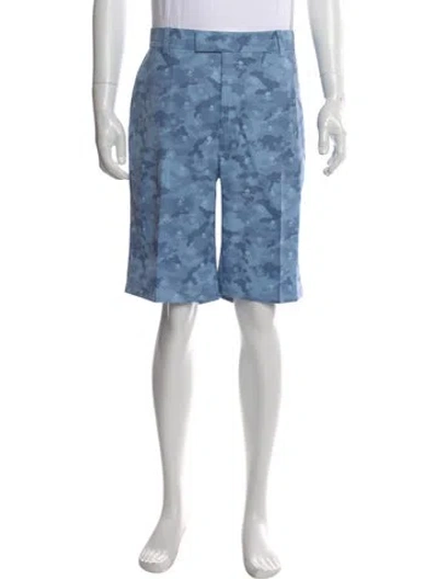 Pre-owned G/fore Camouflage Print Cargo Shorts W/ Tags In Blue