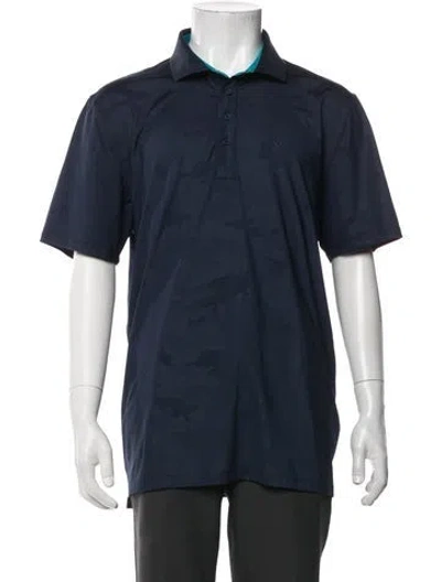 Pre-owned G/fore Camouflage Print Collar Polo Shirt In Blue