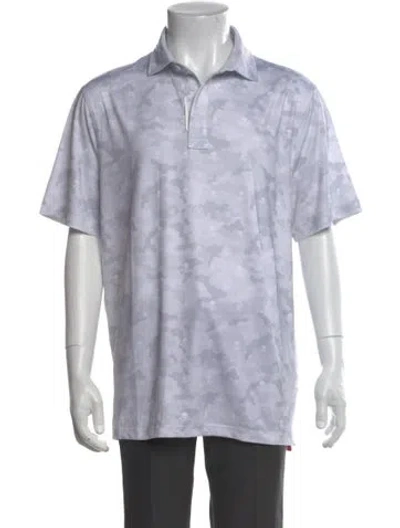 Pre-owned G/fore Camouflage Print Crew Neck Polo Shirt In Gray