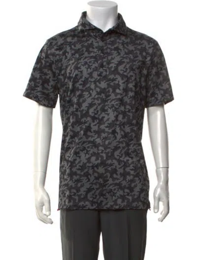 Pre-owned G/fore Camouflage Print Short Sleeve Shirt In Black