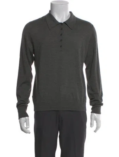 Pre-owned G/fore Cashmere Collar Polo Sweater In Gray