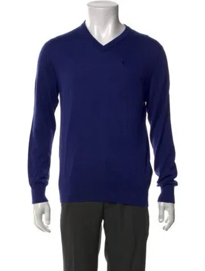 Pre-owned G/fore Cashmere V-neck Pullover In Blue