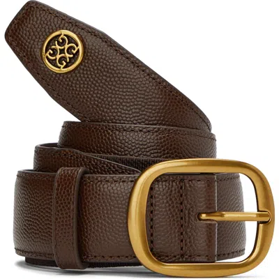 G/fore Circle Logo Belt In Espresso