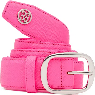 G/fore Circle Logo Belt In Knockout Pink