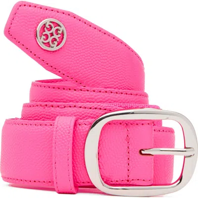 G/fore Circle Logo Belt In Knockout Pink