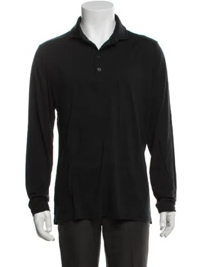 Pre-owned G/fore Collar Long Sleeve Polo Shirt In Black