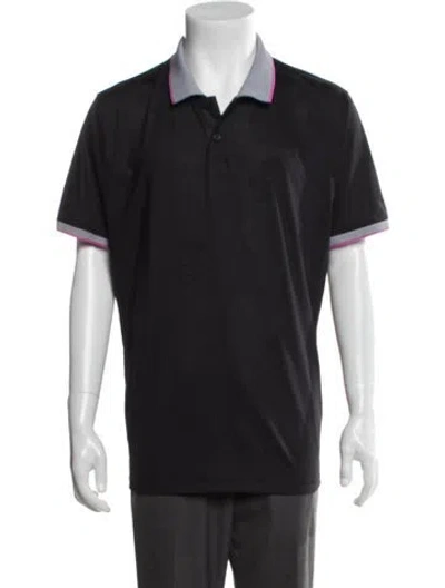 Pre-owned G/fore Collar Short Sleeve Polo Shirt In Black/blue/white