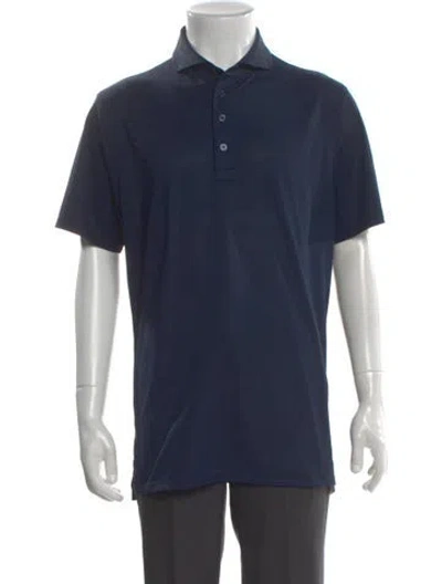 Pre-owned G/fore Collar Short Sleeve Polo Shirt In Blue