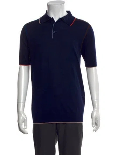 Pre-owned G/fore Collar Short Sleeve Polo Shirt In Blue