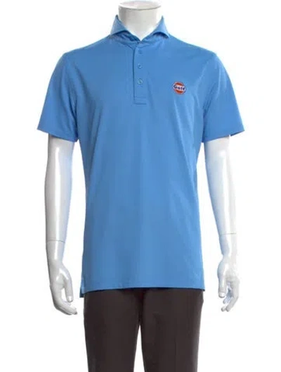 Pre-owned G/fore Collar Short Sleeve Polo Shirt In Blue