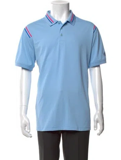 Pre-owned G/fore Colorblock Pattern Collar Polo Shirt In Blue
