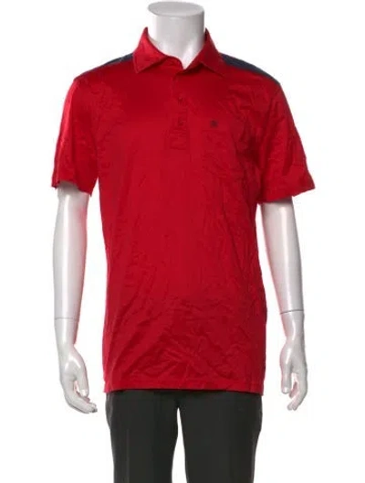 Pre-owned G/fore Colorblock Pattern Collar Polo Shirt In Red