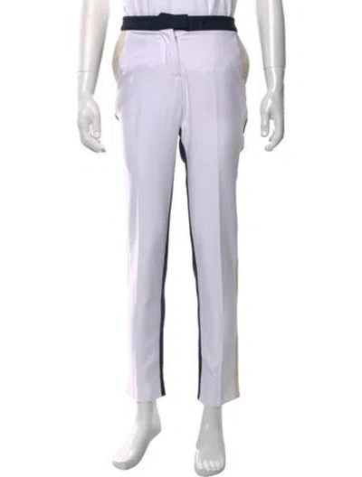 Pre-owned G/fore Colorblock Pattern Pants In White