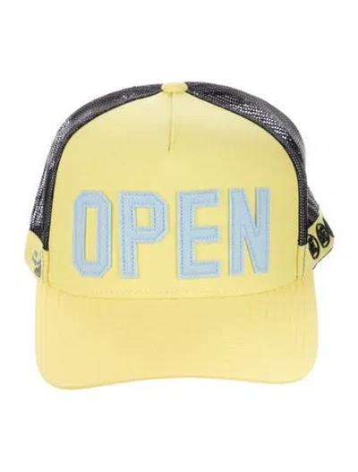 Pre-owned G/fore Cotton Embroidered Trucker Hat In Black/yellow