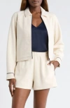 G/fore Cozy Double Knit Jacket In White