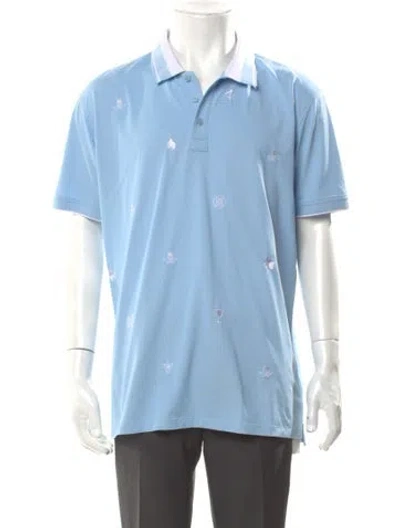 Pre-owned G/fore Crew Neck Short Sleeve Polo Shirt In Blue