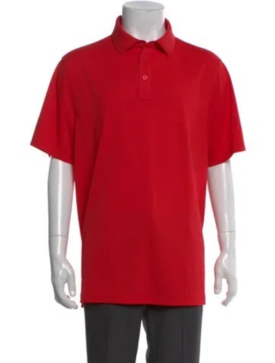 Pre-owned G/fore Crew Neck Short Sleeve Polo Shirt In Red