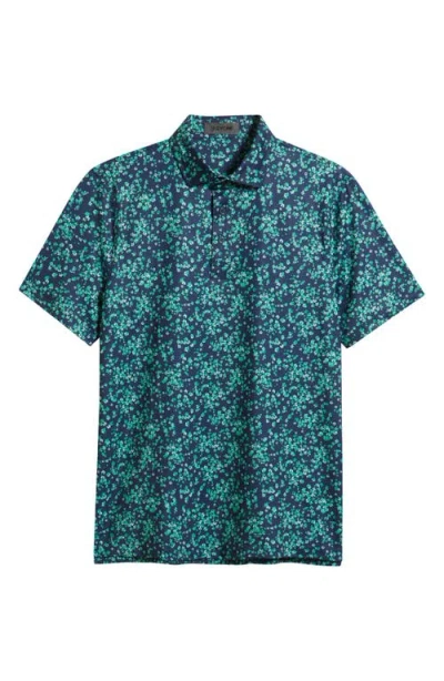 G/fore Ditsy Floral Tech Jersey Golf Polo In Multi