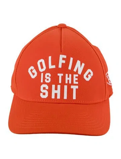 Pre-owned G/fore Embroidered Snap Back Baseball Hat In Orange/white