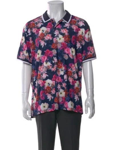 Pre-owned G/fore Floral Print Short Sleeve In Multicolor