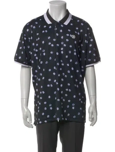 Pre-owned G/fore Floral Print Short Sleeve Shirt In Black