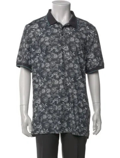 Pre-owned G/fore Floral Print Short Sleeve Shirt W/ Tags In Gray