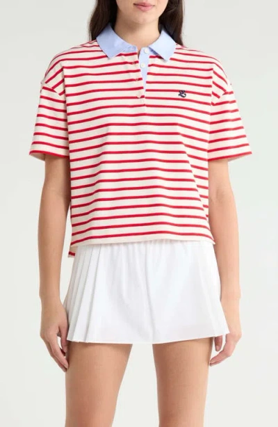 G/fore Fore Corners Boxy Rugby Shirt In Pink