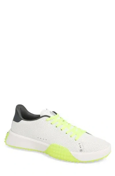 G/fore G.112 Embossed Perforated Golf Shoe In Snow/ Charcoal