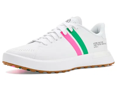 Gfore G.112 Suede Striped Kiltie Hybrid Golf Shoes In White