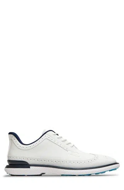 G/fore Gallivan2r Longwing Waterproof Golf Shoe In Snow/ Twilight