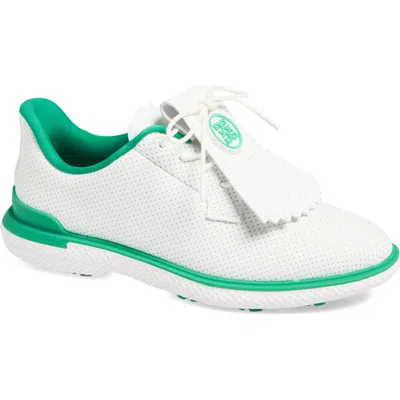 G/fore Gallivant2r Perforated Kiltie Golf Shoe In Snow/clove