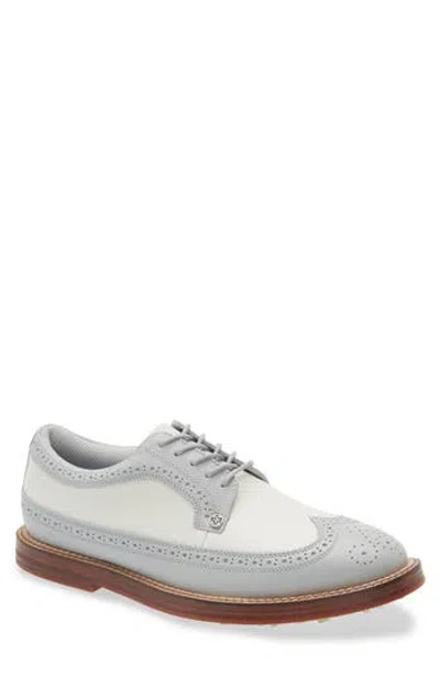 G/fore Gallivanter Leather Luxe Golf Shoe In White