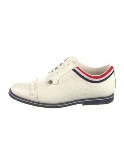 Pre-owned G/fore Gallivanter Leather Oxfords In White