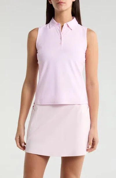 G/fore Golf Sleeveless Polo In Blush