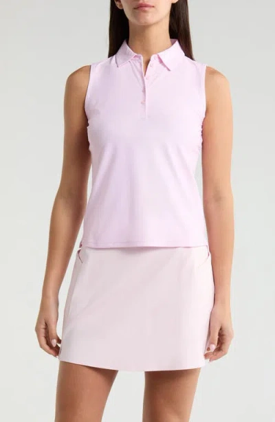 G/fore Golf Sleeveless Polo In Pink