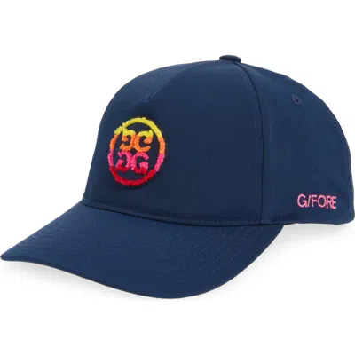 G/fore Gradient Circle Logo Snapback Baseball Cap In Twilight Multi
