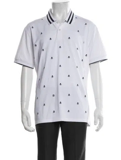 Pre-owned G/fore Graphic Print Collar Polo Shirt In White