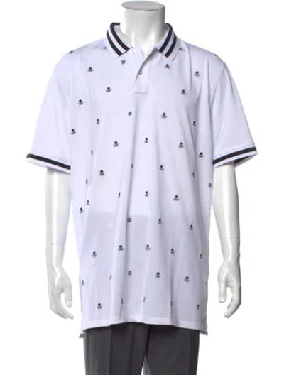 Pre-owned G/fore Graphic Print Collar Polo Shirt In White