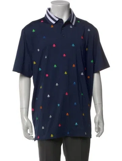 Pre-owned G/fore Graphic Print Short Sleeve Shirt In Blue