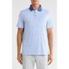 G/fore Herringbone Stripe Performance Polo In Willow