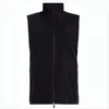 Gfore High-collar Black Vest With Zippered Pockets In Black