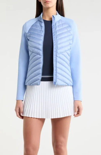 G/fore Hybrid Quilted V-down Golf Jacket In Blue