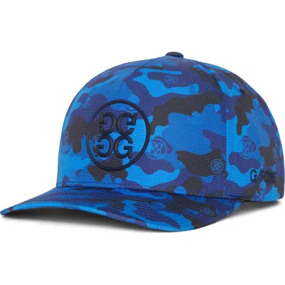 G/fore Icon Camo Featherweight Tech Snapback Baseball Cap In Blueprint
