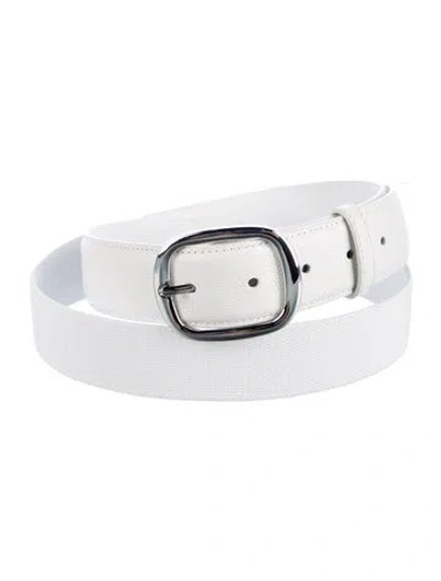 Pre-owned G/fore Leather Belt In White